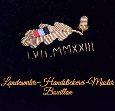 Landesvater Handstickerei Muster Bouillon