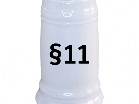 1 Liter Bierkrug aus Porzellan mit Aufschrift §11