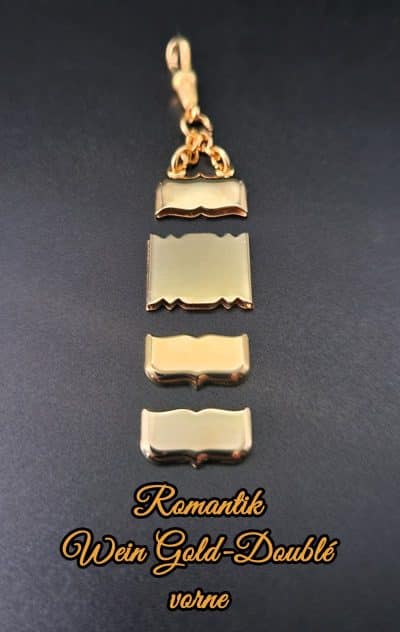 Zipfelteile für Wein-Zipfel Modell Romantik aus Golddoublé Vorderseite