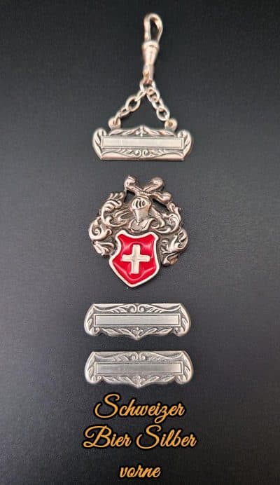 Zipfelteile für Bier-Zipfel Modell Schweizer Kreuz aus Silber Vorderseite