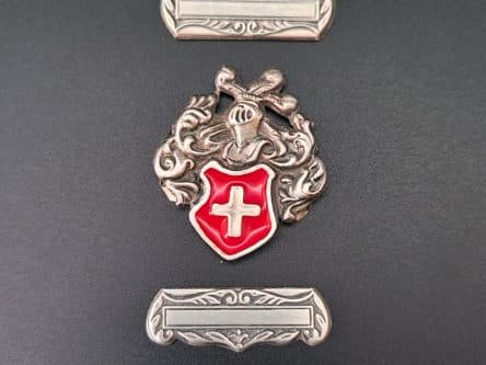 Zipfelteile für Bier-Zipfel Modell Schweizer Kreuz aus Silber Vorderseite