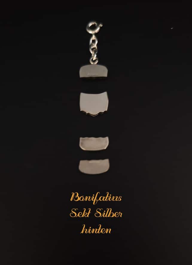 Zipfelteile für Sekt-Zipfel Modell Bonifatius Silber Rückseite