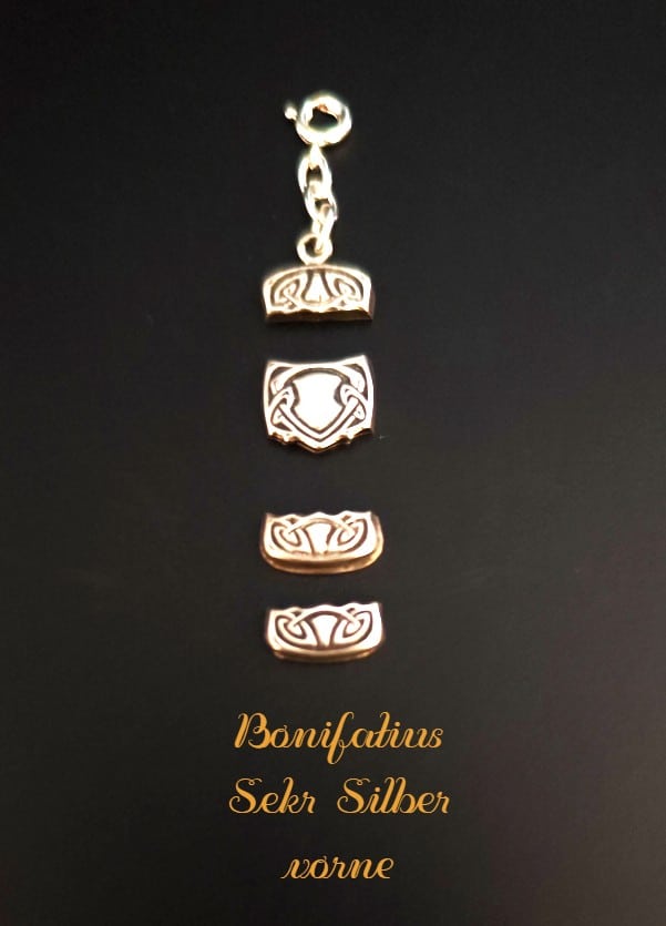 Zipfelteile für Sekt-Zipfel Modell Bonifatius Silber Vorderseite