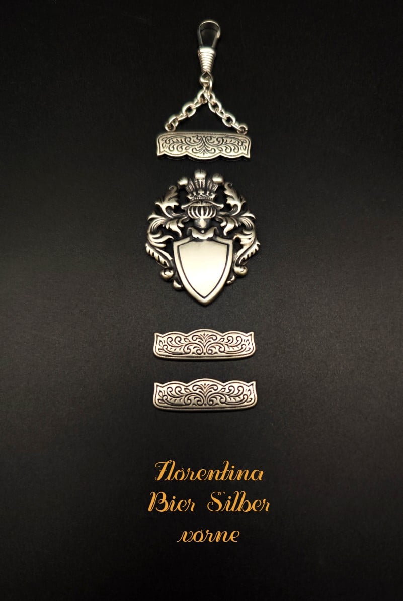 Zipfelteile für Bier-Zipfel Modell Florentina Silber Vorderseite