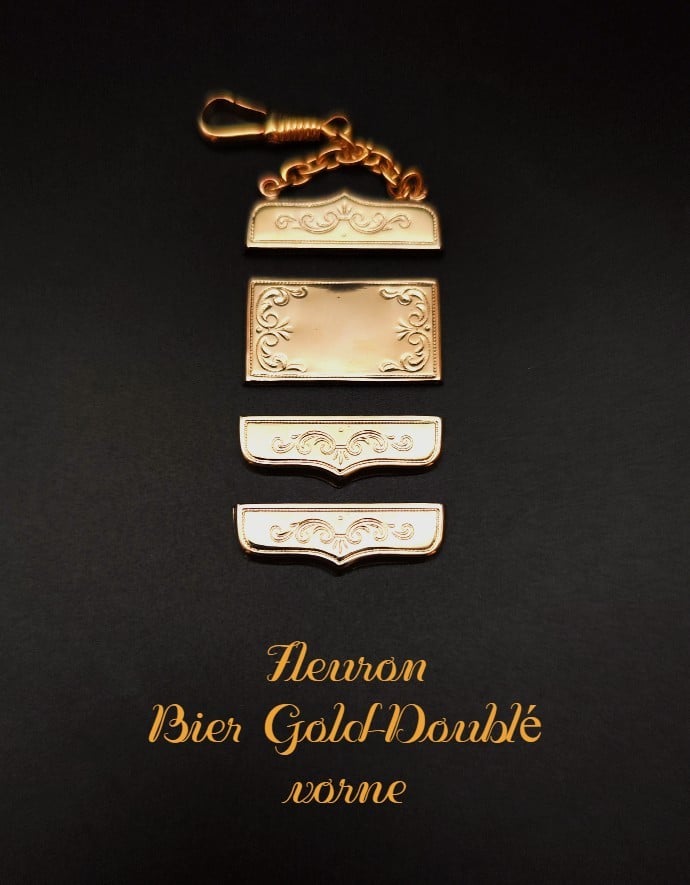 Zipfelteile für Bier-Zipfel Modell Fleuron Gold-Doublé Vorderseite