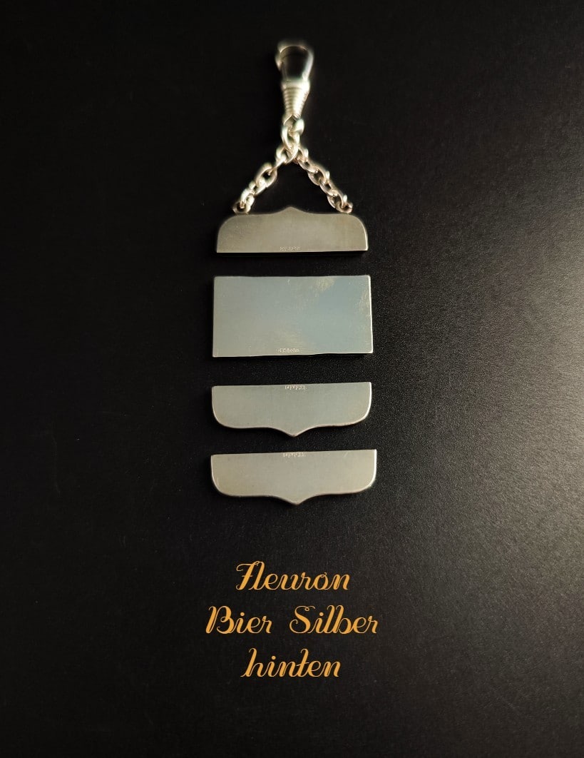 Zipfelteile für Bier-Zipfel Modell Fleuron Silber Rückrseite