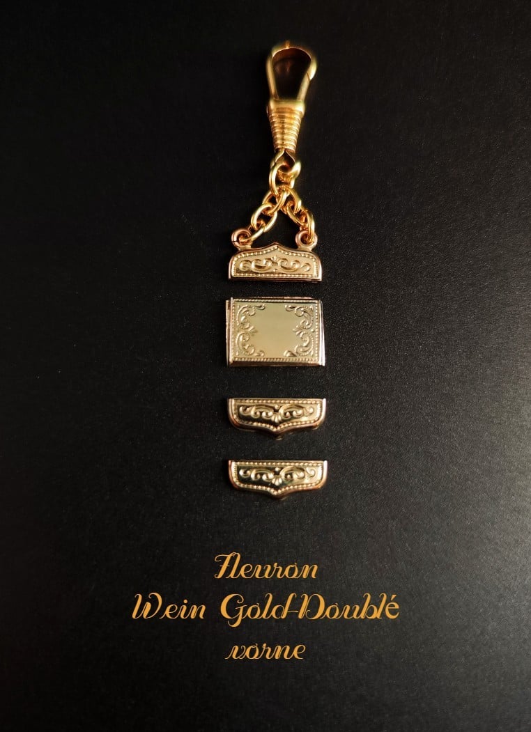 Zipfelteile für Wein-Zipfel Modell Fleuron Gold-Doublé Vorderseite