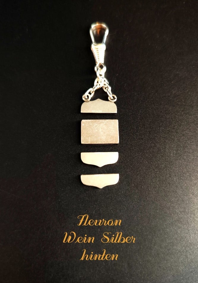 Zipfelteile für Wein-Zipfel Modell Fleuron Silber Rückseite