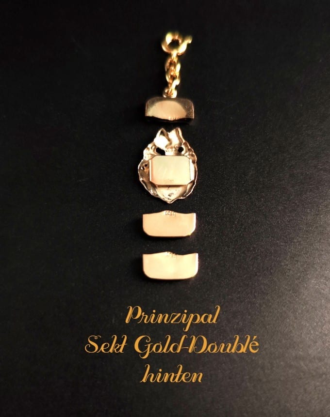 Zipfelteile für Sekt-Zipfel Modell Prinzipal Gold-Doublé Rückseite