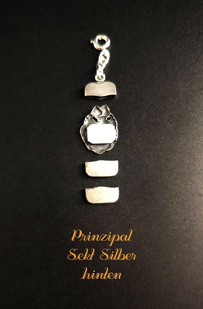 Zipfelteile für Sekt-Zipfel Modell Prinzipal Silber Rückseite