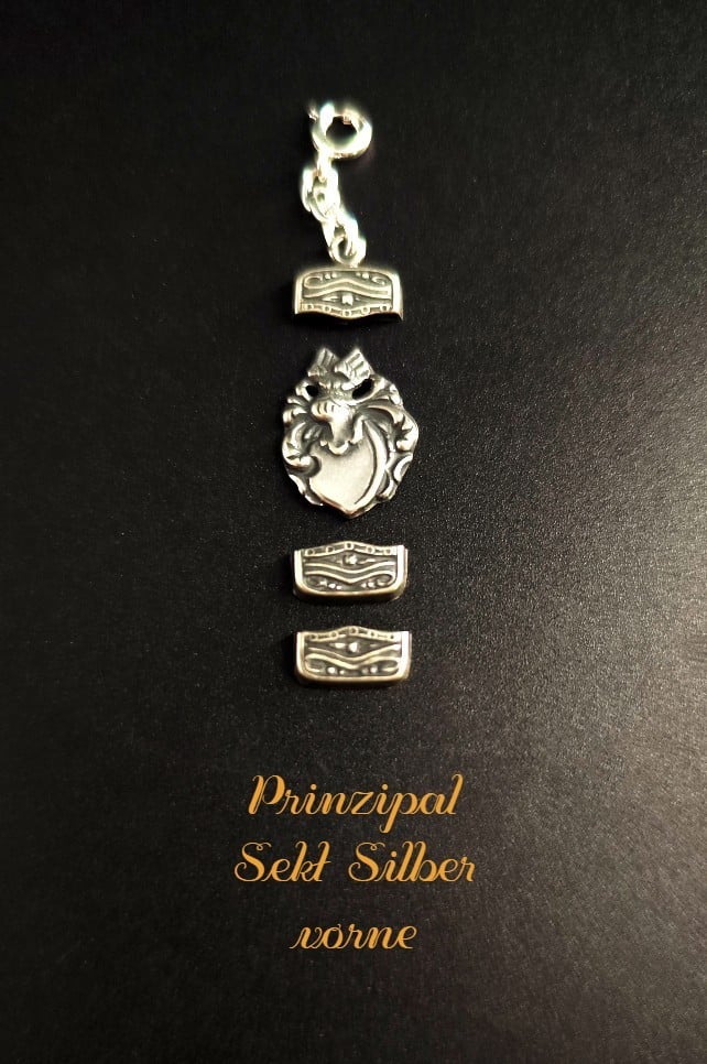 Zipfelteile für Sekt-Zipfel Modell Prinzipal Silber Vorderseite