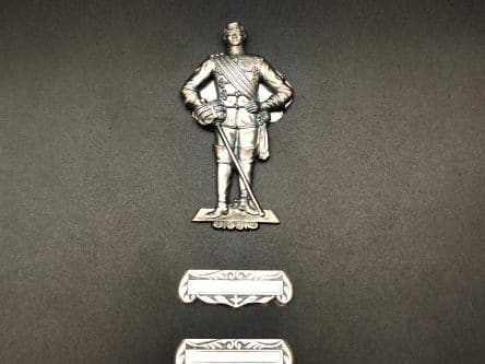 Zipfel-Modell Chargierter in Silber und Silber vergoldet