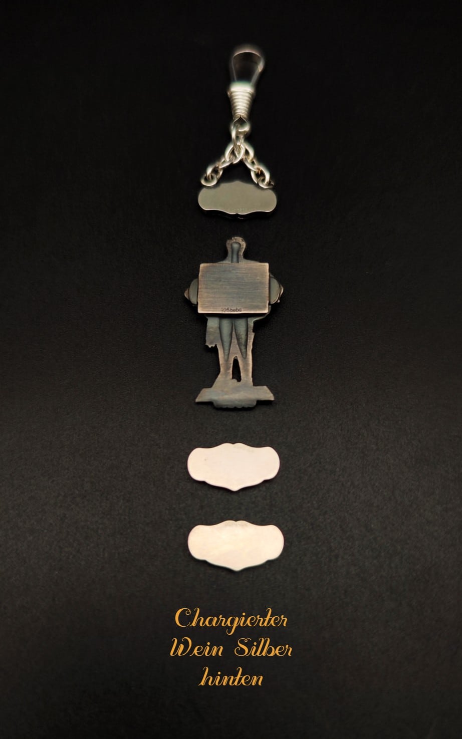 Zipfel-Modell Chargierter in Silber und Silber vergoldet