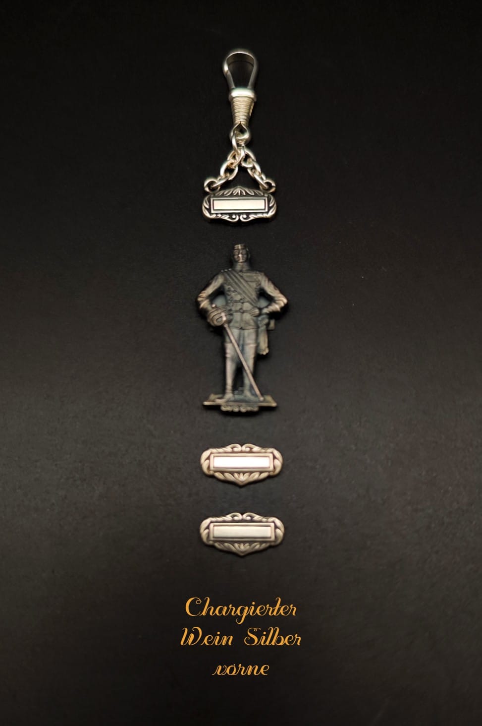 Zipfel-Modell Chargierter in Silber und Silber vergoldet