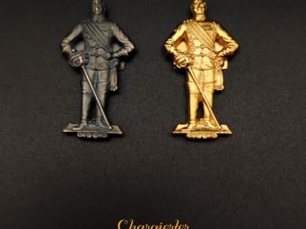 Modell Chargierter Einzelteile in Silber und Silber vergoldet